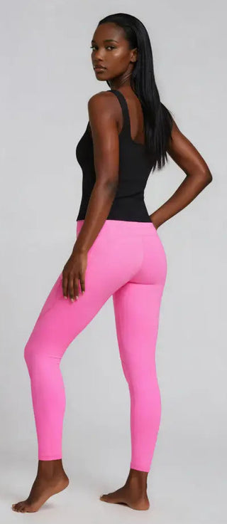 Leggings Super Pocket rosa acceso aderenti e stretch